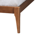 Load image into Gallery viewer, Baxton Studio Royce Mid-Century Modern Transitional Light Grey Fabric And Ash Walnut Finished Wood Queen Size Bed
