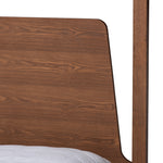 Load image into Gallery viewer, Baxton Studio Roman Classic And Traditional Ash Walnut Finished Wood Queen Size Canopy Bed
