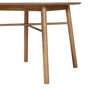 Baxton Studio Denmark Mid-Century Modern French Oak Brown Finished Rubberwood Dining Table