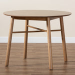 Load image into Gallery viewer, Baxton Studio Denmark Mid-Century Modern French Oak Brown Finished Rubberwood Dining Table
