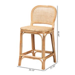 Load image into Gallery viewer, Baxton Studio Adrena Modern Bohemian Natural Brown Rattan Counter Stool
