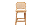 Load image into Gallery viewer, Baxton Studio Adrena Modern Bohemian Natural Brown Rattan Counter Stool
