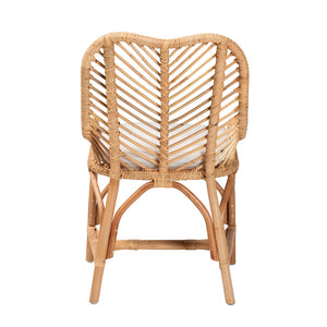 Baxton Studio Arween Modern Bohemian Natural Brown Rattan Dining Chair