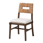 Load image into Gallery viewer, Baxton Studio Porsha Modern Bohemian Dark Brown Finished Mahogany Wood And Natural Rattan Dining Chair
