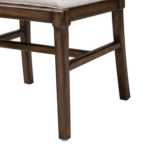 Baxton Studio Porsha Modern Bohemian Dark Brown Finished Mahogany Wood And Natural Rattan Dining Chair