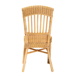 Baxton Studio Barito Modern Bohemian Natural Brown Rattan Dining Chair