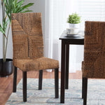 Load image into Gallery viewer, Baxton Studio Laymi Modern Bohemian Dark Brown Mahogany Wood And Seagrass Dining Chair
