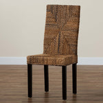 Load image into Gallery viewer, Baxton Studio Laymi Modern Bohemian Dark Brown Mahogany Wood And Seagrass Dining Chair
