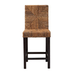 Load image into Gallery viewer, Baxton Studio Laymi Modern Bohemian Dark Brown Mahogany Wood And Seagrass Counter Stool
