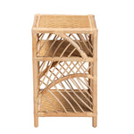 Load image into Gallery viewer, Baxton Studio Baara Modern Bohemian Natural Brown Rattan Nightstand
