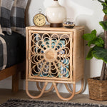 Load image into Gallery viewer, Baxton Studio Acelin Modern Bohemian Natural Brown Rattan Nightstand
