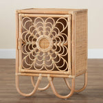 Load image into Gallery viewer, Baxton Studio Acelin Modern Bohemian Natural Brown Rattan Nightstand
