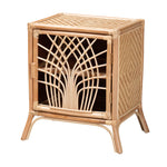 Load image into Gallery viewer, Baxton Studio Danna Modern Bohemian Natural Brown Rattan Nightstand
