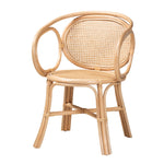 Load image into Gallery viewer, Baxton Studio Palesa Modern Bohemian Natural Brown Rattan Dining Chair
