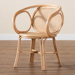 Load image into Gallery viewer, Baxton Studio Palesa Modern Bohemian Natural Brown Rattan Dining Chair
