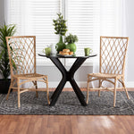 Load image into Gallery viewer, Baxton Studio Doria Modern Bohemian Natural Brown Rattan 2-Piece Dining Chair Set
