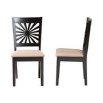 Load image into Gallery viewer, Baxton Studio Olympia Modern Beige Fabric And Espresso Brown Finished Wood 2-Piece Dining Chair Set
