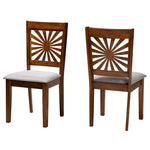 Load image into Gallery viewer, Baxton Studio Olympia Modern Grey Fabric And Walnut Brown Finished Wood 2-Piece Dining Chair Set
