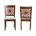 Load image into Gallery viewer, Baxton Studio Olympia Modern Grey Fabric And Walnut Brown Finished Wood 2-Piece Dining Chair Set
