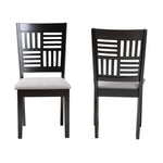 Load image into Gallery viewer, Baxton Studio Deanna Modern Grey Fabric And Dark Brown Finished Wood 2-Piece Dining Chair Set
