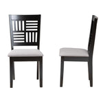 Load image into Gallery viewer, Baxton Studio Deanna Modern Grey Fabric And Dark Brown Finished Wood 2-Piece Dining Chair Set
