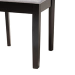 Load image into Gallery viewer, Baxton Studio Deanna Modern Grey Fabric And Dark Brown Finished Wood 5-Piece Dining Set
