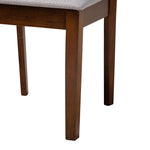 Load image into Gallery viewer, Baxton Studio Deanna Modern Grey Fabric And Walnut Brown Finished Wood 7-Piece Dining Set
