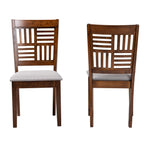 Load image into Gallery viewer, Baxton Studio Deanna Modern Grey Fabric And Walnut Brown Finished Wood 2-Piece Dining Chair Set
