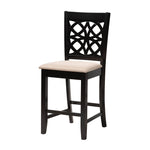 Load image into Gallery viewer, Baxton Studio Abigail Modern Beige Fabric And Dark Brown Finished Wood 5-Piece Pub Set
