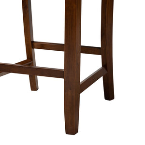 Baxton Studio Abigail Modern Grey Fabric And Walnut Brown Finished Wood 5-Piece Pub Set