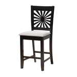 Load image into Gallery viewer, Baxton Studio Olympia Modern Grey Fabric And Espresso Brown Finished Wood 5-Piece Pub Set
