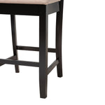 Load image into Gallery viewer, Baxton Studio Deanna Modern Beige Fabric And Dark Brown Finished Wood 2-Piece Counter Stool Set
