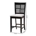 Load image into Gallery viewer, Baxton Studio Deanna Modern Grey Fabric And Dark Brown Finished Wood 2-Piece Counter Stool Set
