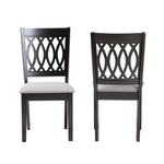 Load image into Gallery viewer, Baxton Studio Florencia Modern Grey Fabric And Espresso Brown Finished Wood 2-Piece Dining Chair Set
