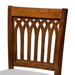 Load image into Gallery viewer, Baxton Studio Genesis Modern Grey Fabric And Walnut Brown Finished Wood 5-Piece Pub Set
