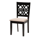 Load image into Gallery viewer, Baxton Studio Abigail Modern Beige Fabric And Dark Brown Finished Wood 7-Piece Dining Set
