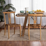 Load image into Gallery viewer, Baxton Studio Artha Modern Bohemian Natural Brown Teak Wood And Seagrass 2-Piece Dining Chair Set
