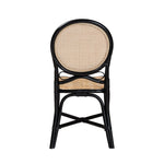 Load image into Gallery viewer, Baxton Studio Ayana Mid-Century Modern Two-Tone Black And Natural Brown Rattan Dining Chair
