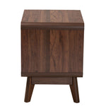 Load image into Gallery viewer, Baxton Studio Markell Mid-Century Transitional Walnut Brown Finished Wood 2-Drawer Nightstand
