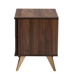 Load image into Gallery viewer, Baxton Studio Graceland Mid-Century Modern Transitional Walnut Brown Finished Wood 2-Drawer Nightstand
