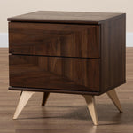 Load image into Gallery viewer, Baxton Studio Graceland Mid-Century Modern Transitional Walnut Brown Finished Wood 2-Drawer Nightstand
