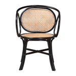 Load image into Gallery viewer, Baxton Studio Palesa Modern Bohemian Two-Tone Black And Natural Brown Rattan Dining Chair
