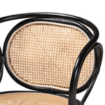 Load image into Gallery viewer, Baxton Studio Palesa Modern Bohemian Two-Tone Black And Natural Brown Rattan Dining Chair
