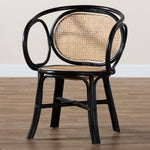 Load image into Gallery viewer, Baxton Studio Palesa Modern Bohemian Two-Tone Black And Natural Brown Rattan Dining Chair
