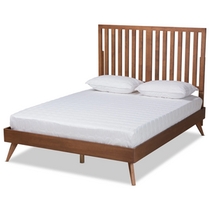 Baxton Studio Saki Mid-Century Modern Finished Wood Platform Bed