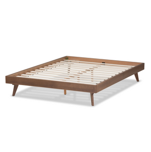 Baxton Studio Jacob Mid-Century Modern Finished Solid Wood Bed Frame