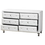 Load image into Gallery viewer, Baxton Studio Luminescence Wood Contemporary White Upholstered Dresser
