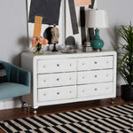 Load image into Gallery viewer, Baxton Studio Luminescence Wood Contemporary White Upholstered Dresser
