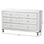 Load image into Gallery viewer, Baxton Studio Luminescence Wood Contemporary White Upholstered Dresser
