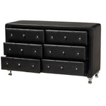 Load image into Gallery viewer, Baxton Studio Luminescence Wood Contemporary Black Upholstered Dresser
